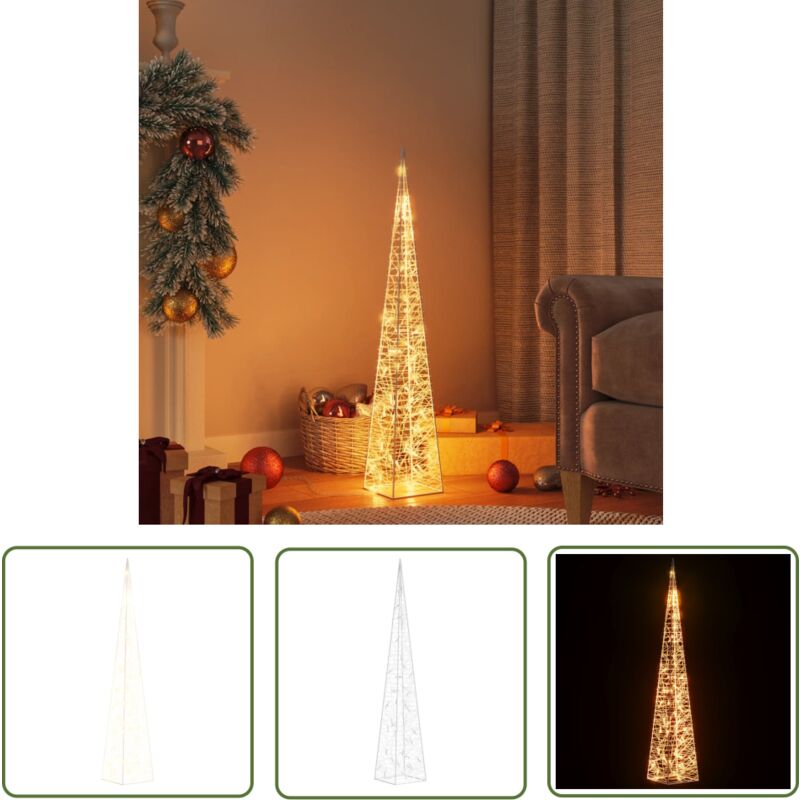 Tidyard LED-Leuchtkegel Set – 3 Stück (30/45/60cm), 8 Lichteffekte, Kaltweiß, Für Innen & Außen