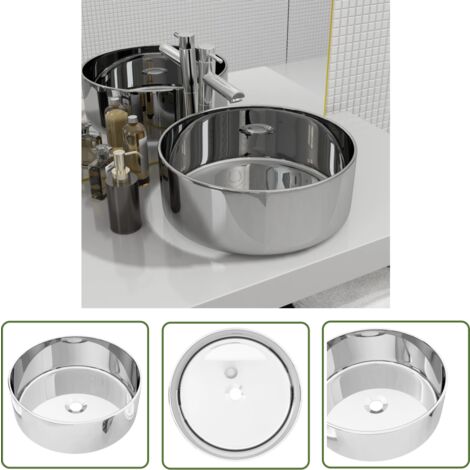 Luxuriöses Waschbecken Rund Matt Rosa 40x15 Cm Keramik - Runde Waschen - Keramikwaschbecken