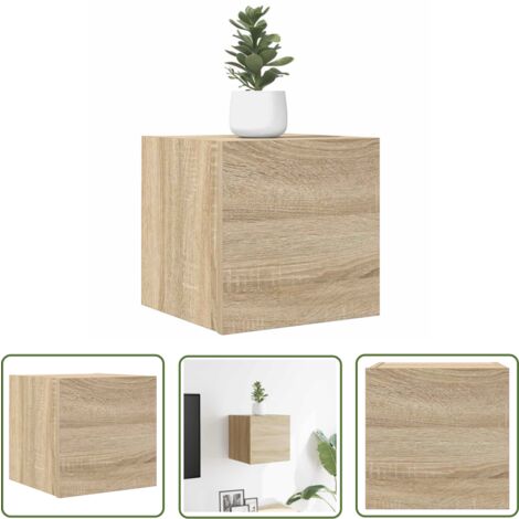 The Living Store TV-Wandschrank Sonoma-Eiche 30,5x30x30 cm - TV Schrank - Wandschrank - Fernseherschrank - Regal - Wohnzimmer Dekoration (1/5)