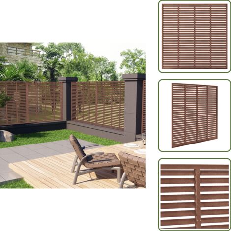 Terrassenzaun - vidaXL Lamellenzaun WPC 180x180 cm Braun - Sichtschutz