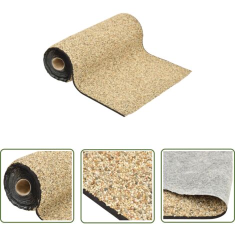 The Living Store Steinfolie Natur-Sand 1000x40 cm - Teichfolie - Steinfolie - Wasserdichtes Material - Gartendekoration - Teichrandgestaltung