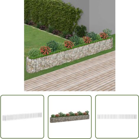 Gabionen Hochbeet 470x50x50 Cm – Verzinkter Stahl, Maschenweite 10x5 Cm, Zum Befüllen