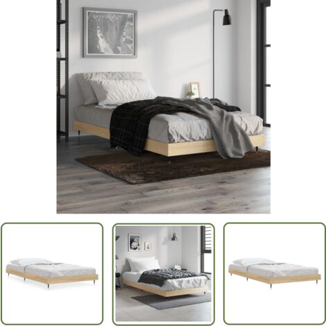 Bettgestell ohne Matratze Sonoma-Eiche 90x190 cm Holzwerkstoff