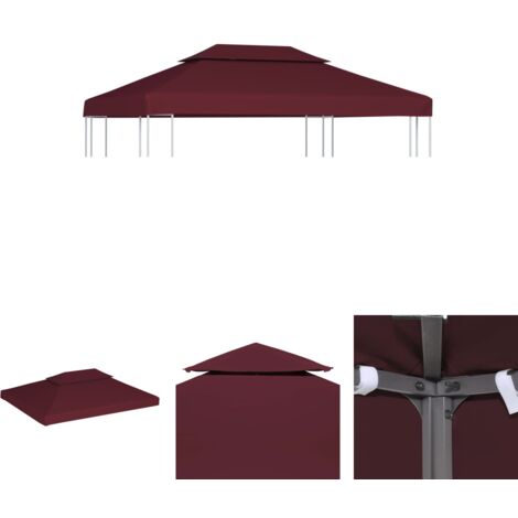 The Living Store PavillonDachplane mit Kaminabzug 310 g/m² 4x3 m