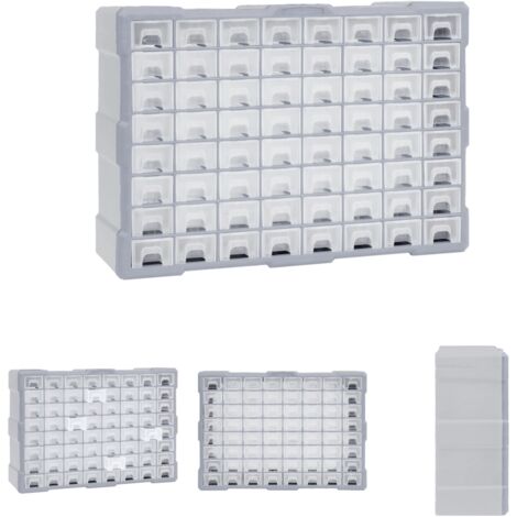 The Living Store Multi-Schubladen-Organizer mit 64 Schubladen 52x16x37,5 cm - Werkzeugkästen (1/5)