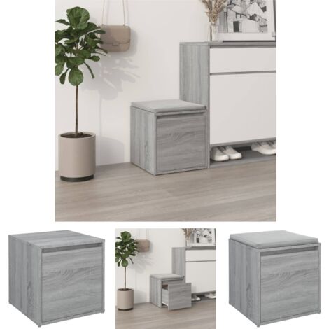 The Living Store Schubladenbox Grau Sonoma 40,5x40x40 cm Holzwerkstoff - Ordnungshelfer (1/5)