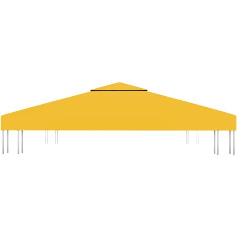 The Living Store PavillonDachplane mit Kaminabzug 310 g/m² 3x3 m Gelb