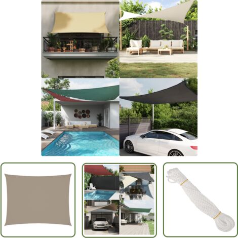 GAIJUAN Sonnensegel Rechteckig 1,3x7 M – UPF 50+ UV-Schutz – Wasserdicht & Windstabil Für Garten, Terrasse, Balkon