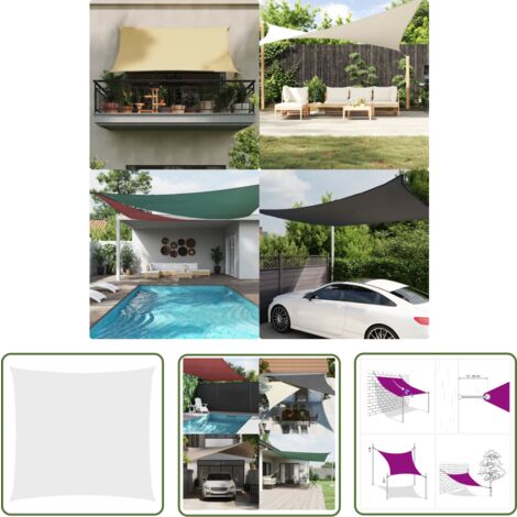 Sonnensegel Quadratisch 3,6x3,6 M Wasserdicht - Perfekter Sonnenschutz Fr  Garten, Terrasse, Strand & Camping | Inkl. Befestigung, Farbe Grau