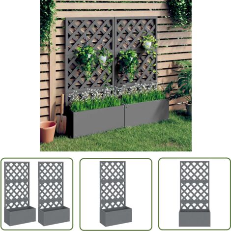 blumenkasten klemmen Blumenkasten POZULI Metall Blumenwandkorb H/B/T 41/50/19 cm Eisen, dun
