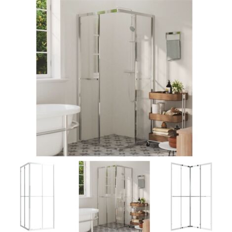Eck-Duschkabine „Cornelia“ – 100x80x195 Cm, 8 Mm ESG-Sicherheitsglas, Mit Duschwanne & Ablauf (wahlweise)