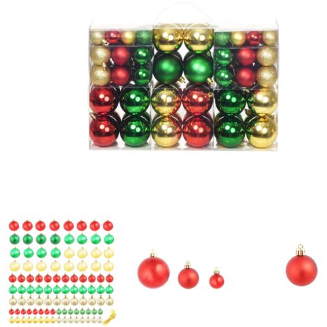 Beardaments Bart-Weihnachtskugeln – 12 Stück Set In Rot, Grün, Gold, Silber Mit Mini-Clips