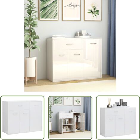 Weißes Sideboard Mit LED-Beleuchtung - Moderner Stauraum Fürs Wohnzimmer