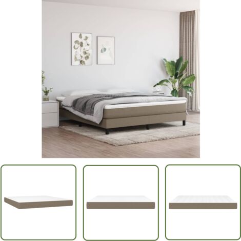 The Living Store Taschenfederkernmatratze Taupe 160x200x20 cm Stoff - Taschenfederkernmatratze - Matratze - Doppelbettmatratze - Bettwäsche - Schlafsystem (1/5)