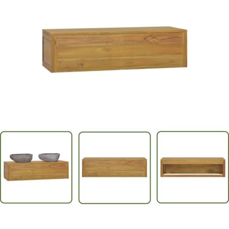 VidaXL Bad Wandschrank, Badschrank Mit Stauraum Flexibler Tür, Hängeschrank Für Badezimmer, Schrank Badmöbel, Schwarz Massivholz Mango