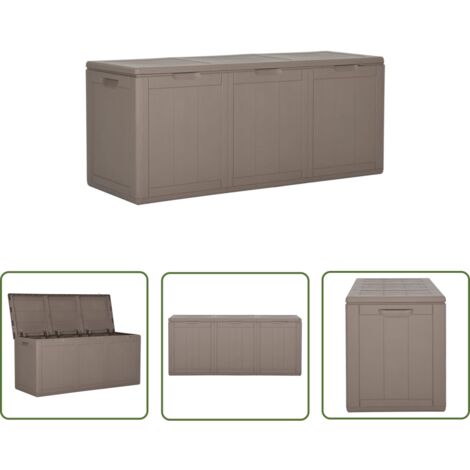 Tino Tech Gartenbox 190 Liter - Braune Aufbewahrungstruhe Für Outdoor