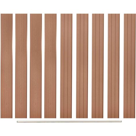 Prolenta Premium Ersatz-Zaunbretter 9 Stk. WPC 170 cm Braun