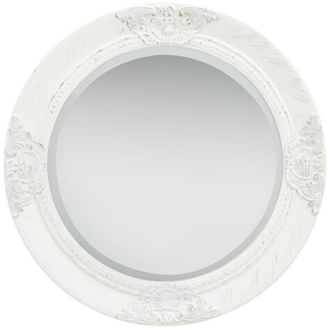 Select Mirrors Rhone Wandspiegel – 60x90 Cm, Französisch Vintage, Weiß Matt, Mit Holzrahmen