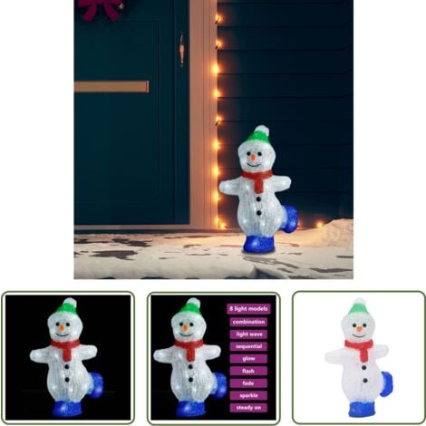 Kisangel Weihnachts Schneemann Gartenstecker - Wetterfeste Acryl Deko