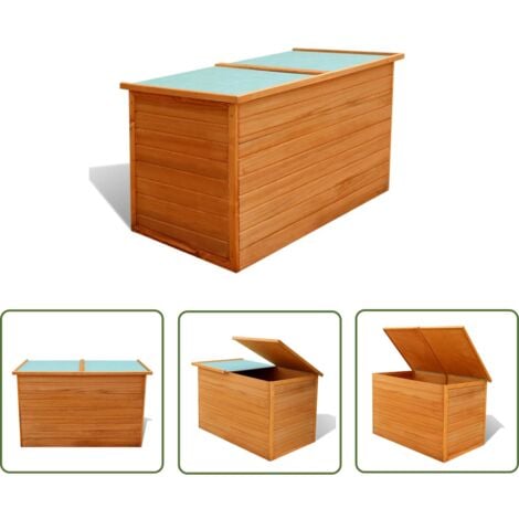 The Living Store GartenAufbewahrungsbox 126x72x72 cm Holz Holz