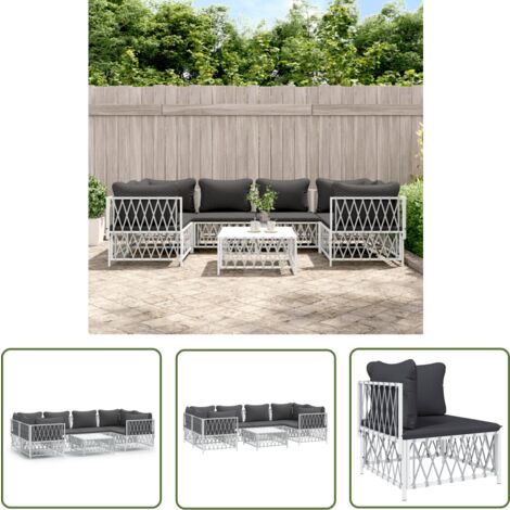 Garten-Lounge-Set 6-7 Personen - Wetterfeste Sitzgruppe Mit Eiskübel