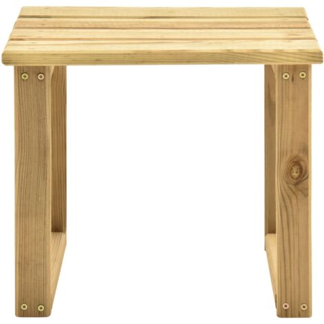 The Living Store Tisch für Sonnenliege 30x30x26 cm Imprägniertes Kiefernholz - Gartenmöbel - Tisch - Kiefernholz - Outdoor Möbel - Gartenparty