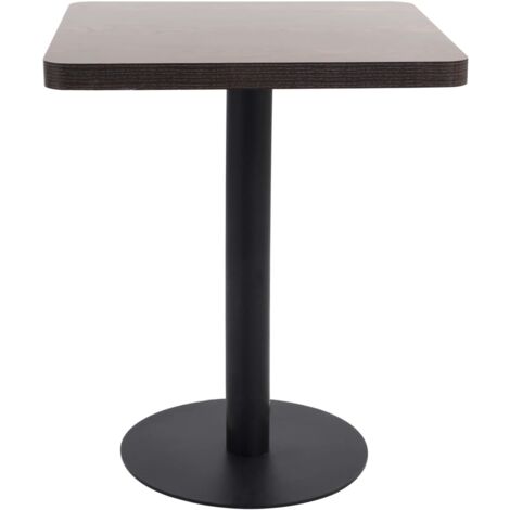 The Living Store Bistrotisch Dunkelbraun 60x60 cm MDF Esstisch