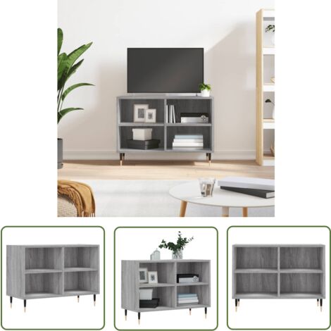 The Living Store TV-Schrank Grau Sonoma 69,5x30x50 cm Holzwerkstoff - TV Schrank - Fernsehtisch - Regal - Wohnzimmermöbel - Sideboard (1/5)