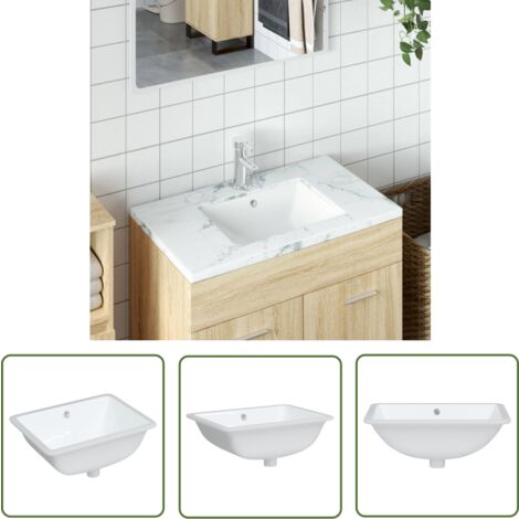 Keramik Waschbecken Für Badezimmer – Zum Einbau In Arbeitsplatte Oder Wandmontage