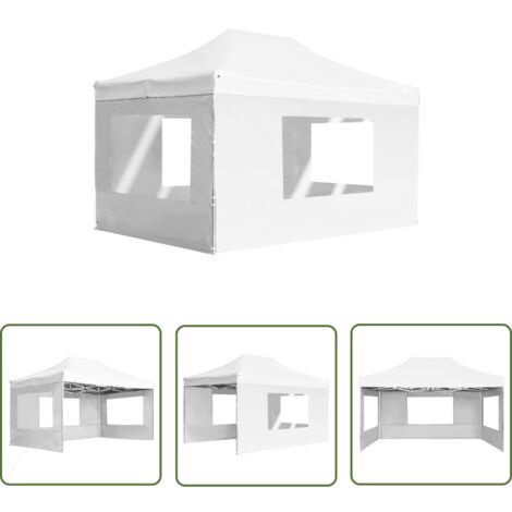 The Living Store ProfiPartyzelt Faltbar mit Wänden Aluminium 4,5×3m