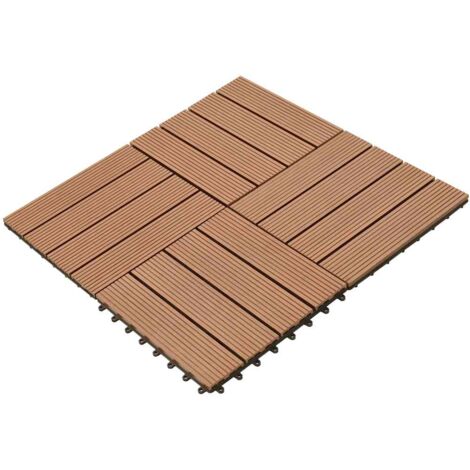 WPC Fliese Barfussdiele Terrassenfliese Bodenfliese WPC Fliesen