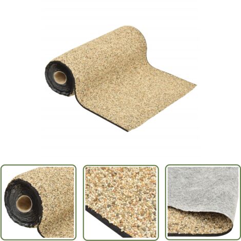 The Living Store Steinfolie Natur-Sand 300x40 cm - Teichfolie - Steinfolie - Wasserdicht - Gartendeko - Teichrandabdeckung