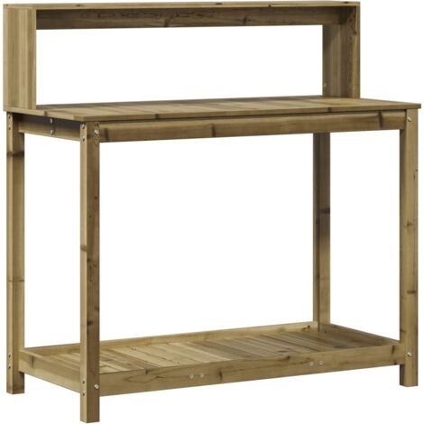 The Living Store Pflanztisch Ablagen 108x50x109,5 cm Imprägniertes