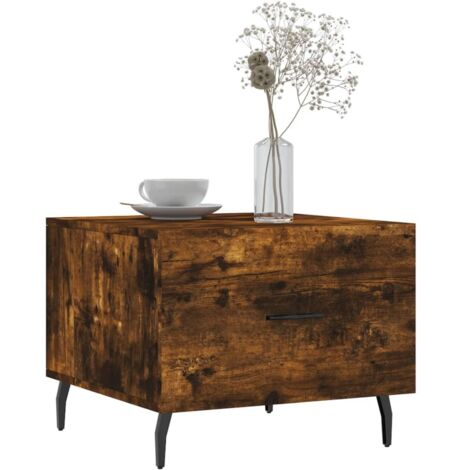 The Living Store Couchtische 2 Stk. Räuchereiche 50x50x40 cm ...