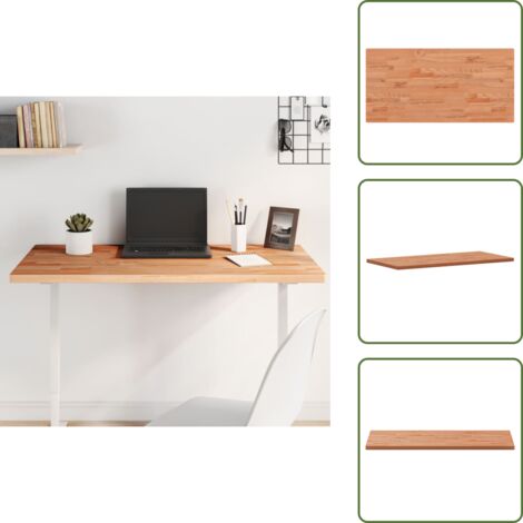 Produktbild von Massivholz Tischplatte 80x40x1,5 Cm – Buche, Rechteckig, Unbehandelt, Für Beistelltisch, Bartisch & DIY-Projekte