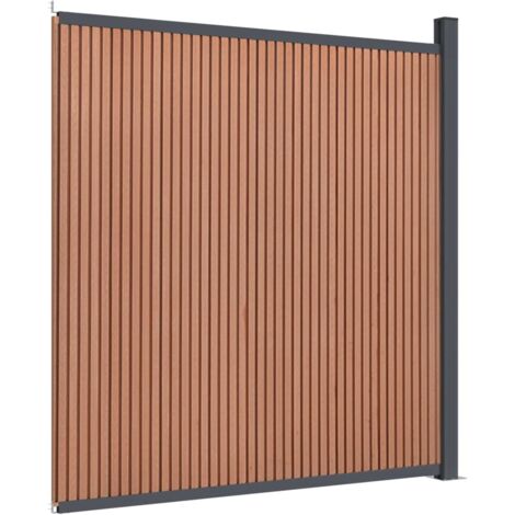 The Living Store Zaunelement Braun 173x186 cm WPC Zaunfelder