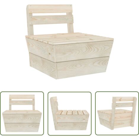 Myheimly Modulares Palettensofa – Eckteil Aus Imprägniertem Fichtenholz – 60x60x65 Cm – Flexibel Kombinierbar Für Garten & Terrasse