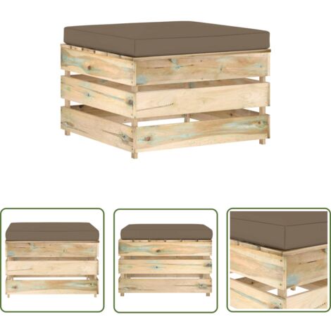VidaXL Gartenhocker Aus Douglasie – Mit Stauraum, Als Sitzhocker Oder Beistelltisch Nutzbar – Outdoor Geeignet