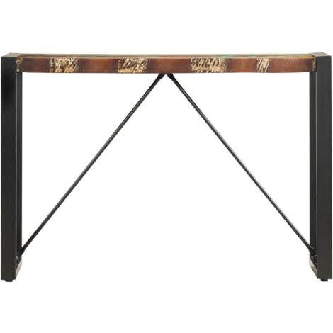The Living Store Konsolentisch 110x35x76 cm Massives Altholz - Industriel Stil - Wohnzimmer Dekoration - Altholzmöbel - Sideboard - Kommode