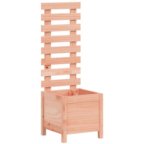 The Living Store Pflanzkübel mit Rankhilfe 39x39,5x114 cm Massivholz