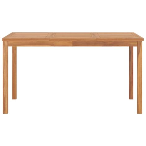 The Living Store GartenEsstisch 140x80x77 cm Massivholz Teak