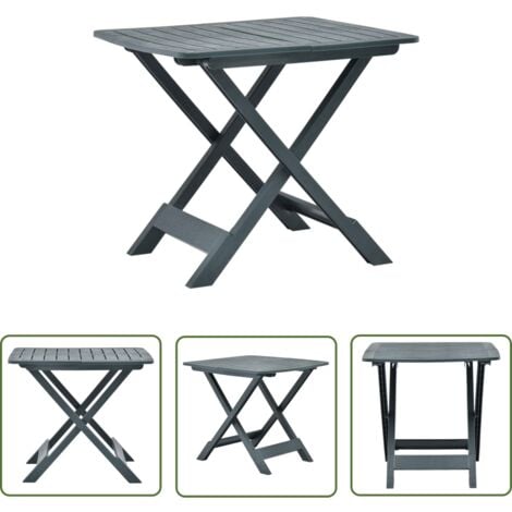 The Living Store Gartentisch Klappbar Grün 79 x 72 x 70 cm Kunststoff