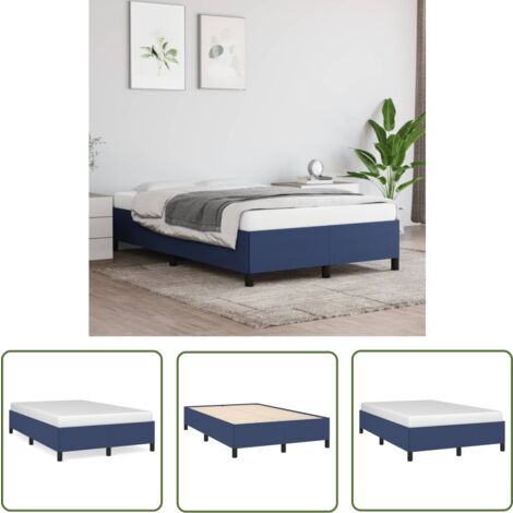 Bettgestell ohne Matratze Blau 120x190 cm Stoff main image 0