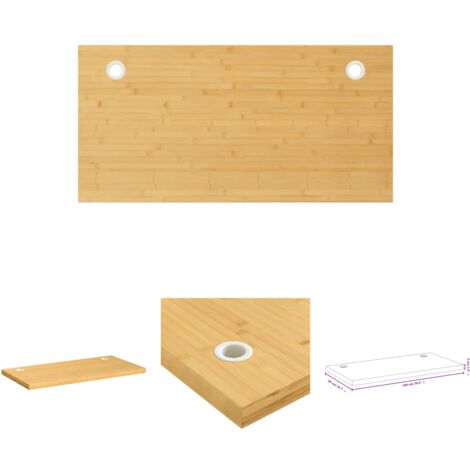 The Living Store Schreibtischplatte 100x50x4 cm Bambus - Schreibtischteile  & -zubehr