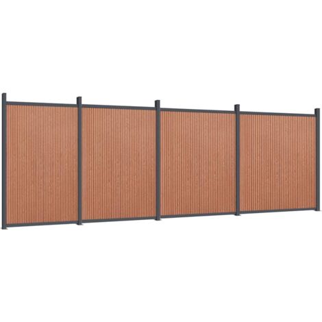 The Living Store Zaunelement Braun 699x186 cm WPC Zaunfelder