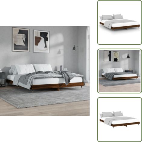 Bettgestell ohne Matratze Braun Eichen-Optik 183x213 cm