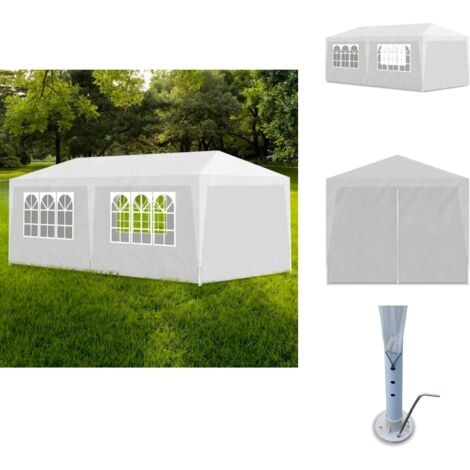 Partyzelt 3x6 m Weiß Gartenzelt Partyzelt Outdoor Zelt Pavillon