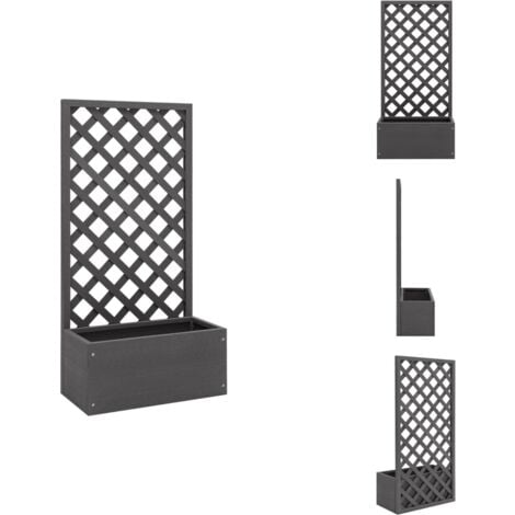 Blumenkasten mit Rankgitter 65x30x135 cm WPC Blumenkasten