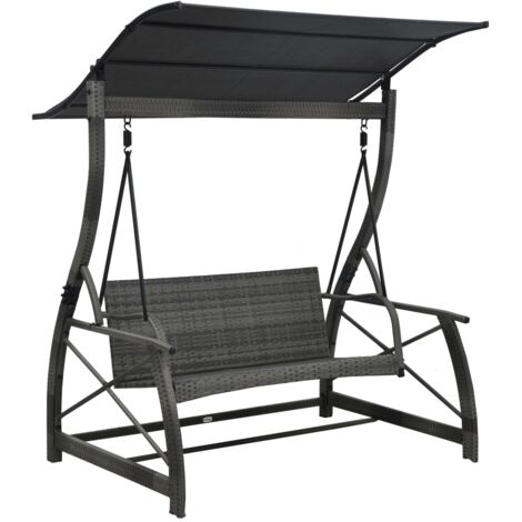 Hollywoodschaukeln Living Hollywoodschaukel 3Sitzer mit Dach Poly