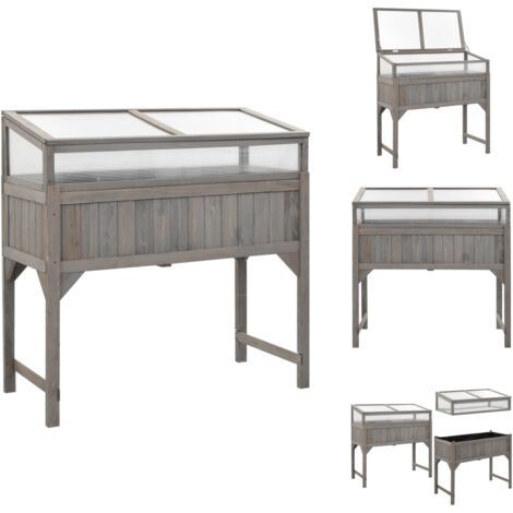 Hochbeet mit Gewächshaus 110x54x120 cm Massivholz Tanne Hochbeet